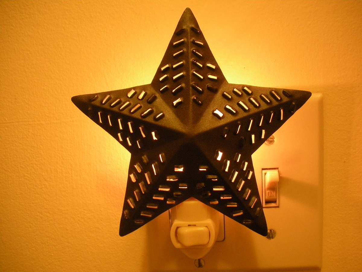 Punched Star Night Light - Click to Enlarge Photo